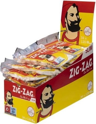 Zig Zag Slim Silter 6mm   34 Aktivkohlefilter   Slim Filter für sanften Rauch