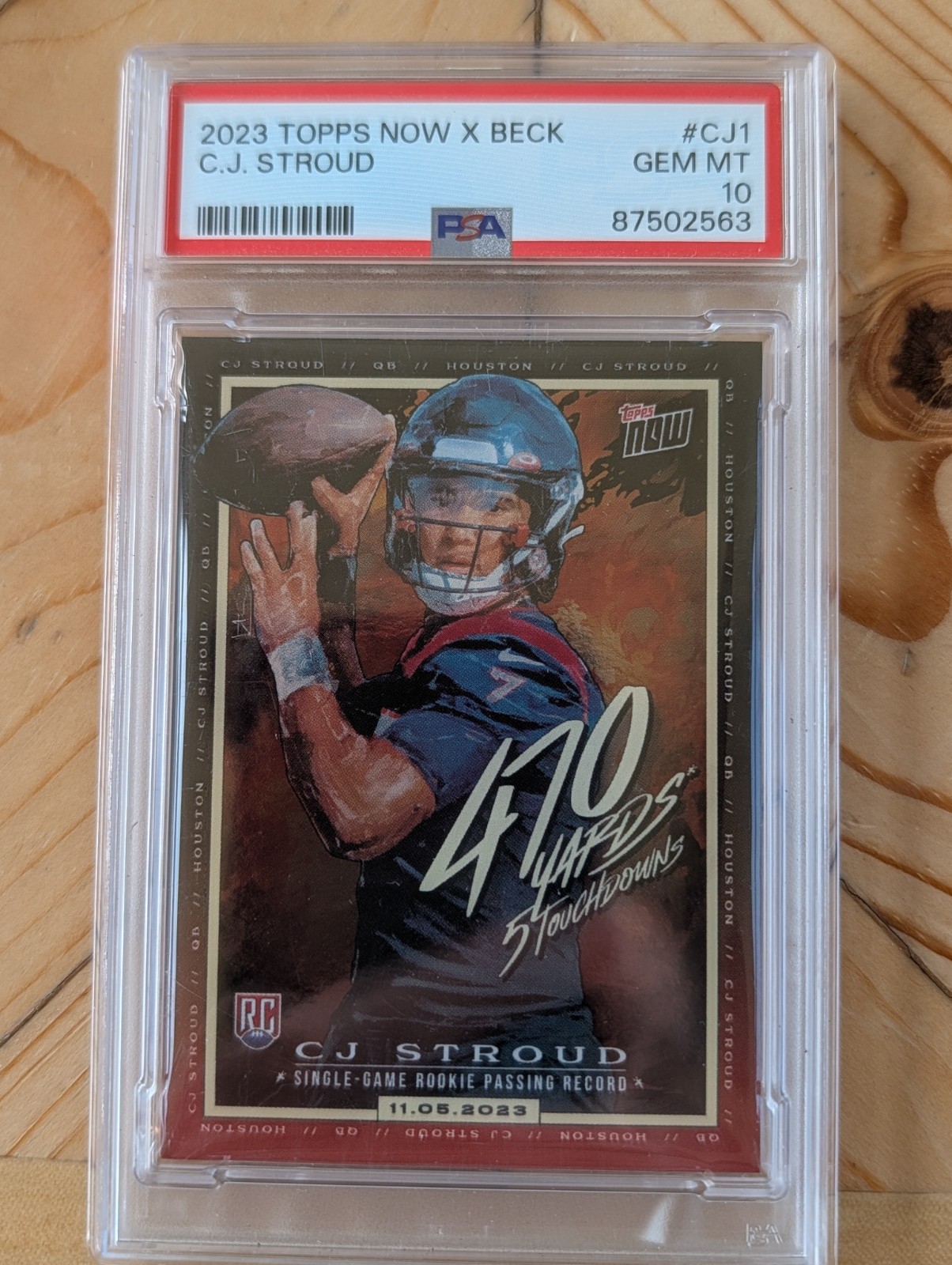2023 Topps Now - CJ Stroud C.J. Stroud #CJ1 /13854 (RC) PSA 10 Texans