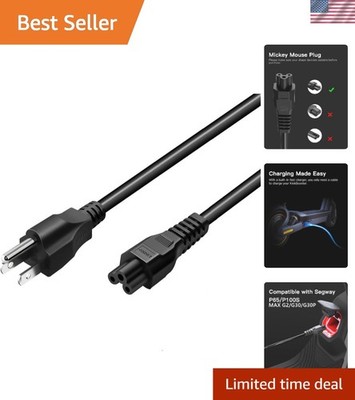 Fast Charging Cable for Ninebot by Segway MAX G3/G2/G30 10ft Durable Power Cord