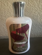 Bath  Body Works Strawberry Sparkler Body Lotion 8 oz Rare  Discontinued