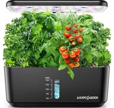 Indoor Garden Hydroponics Growing System 10 Pods Plant Germination Kit LED Light