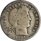 1897-O Barber Dime - Scratches