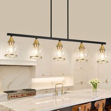5-Light Kitchen Island Light,Dining Room Light Fixture for Dining Table Living