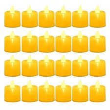 24 Pack Flameless Led Tea Lights Candles, Flickering Yellow Candles Yellow -...