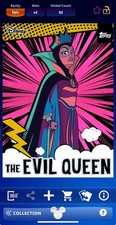 DIGITAL TOPPS DISNEY COLLECT Evil Queen EPIC ROSA CROMO POP ART VILLANOS Leer