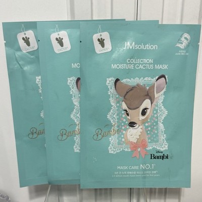 {Lot of 3} JMSOLUTION Disney Collection Bambi MOISTURE CACTUS MASK ~ New Sealed