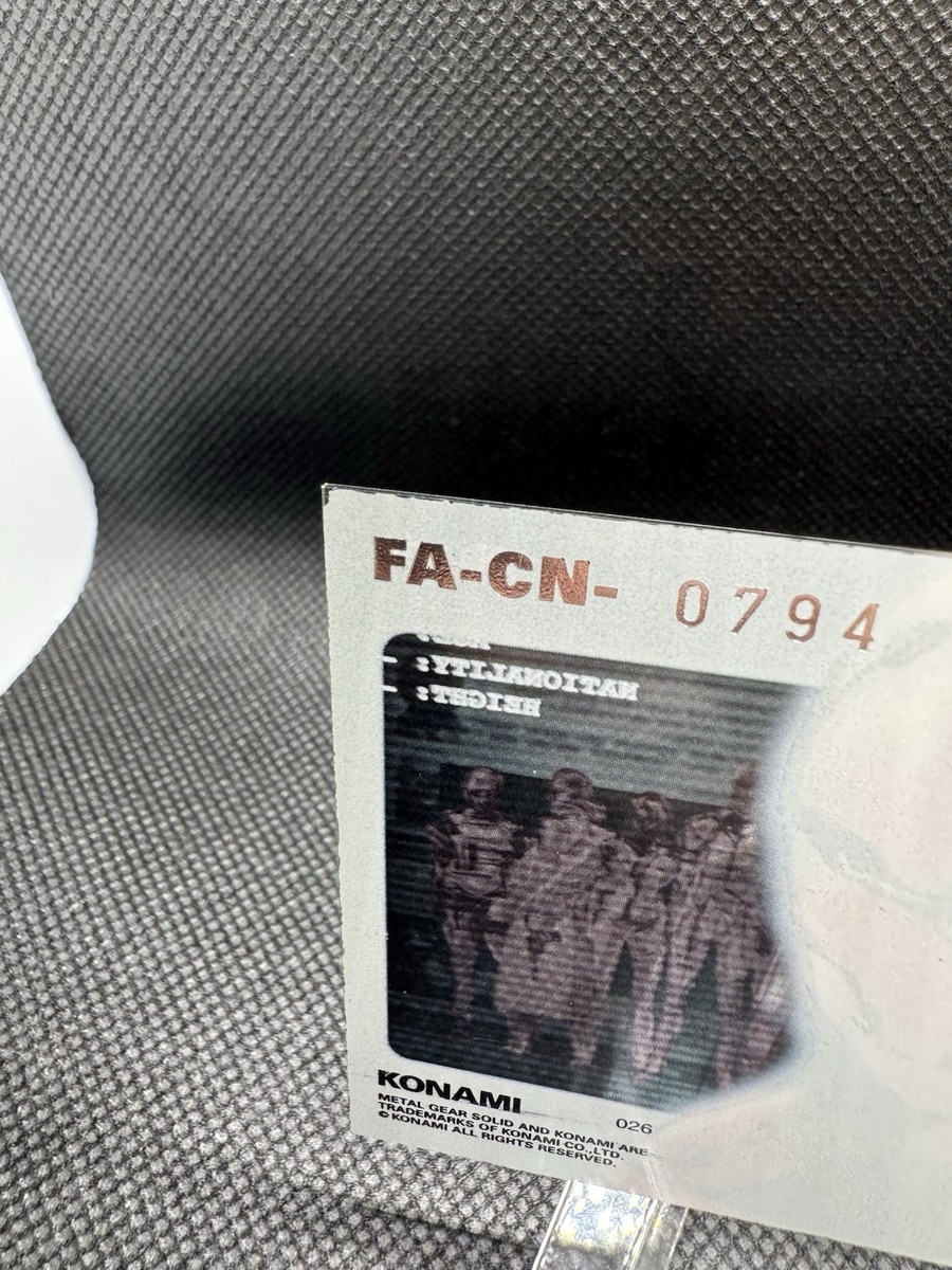RARE 🔥 1998 Konami Metal Gear Solid Trading Card #26 TURTLE