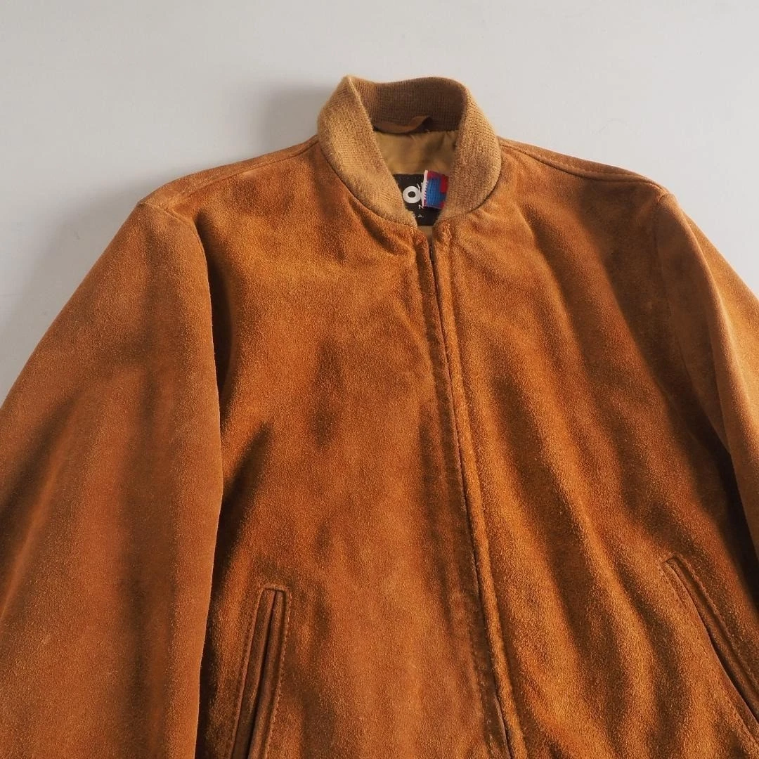 Chaqueta de cuero de gamuza Schott marrón talla 38 vintage JAPÓN
