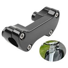 2" Handlebar Riser & Top Clamp For Harley Dyna Softail Sportster Street