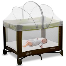Pack and Play Cover - Crib Net Breathable Mesh Canopy with 2-Way Zipper, Keep...