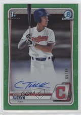 2020 Bowman Draft Chrome Picks Green Refractor 48/99 Carson Tucker Auto 0m8