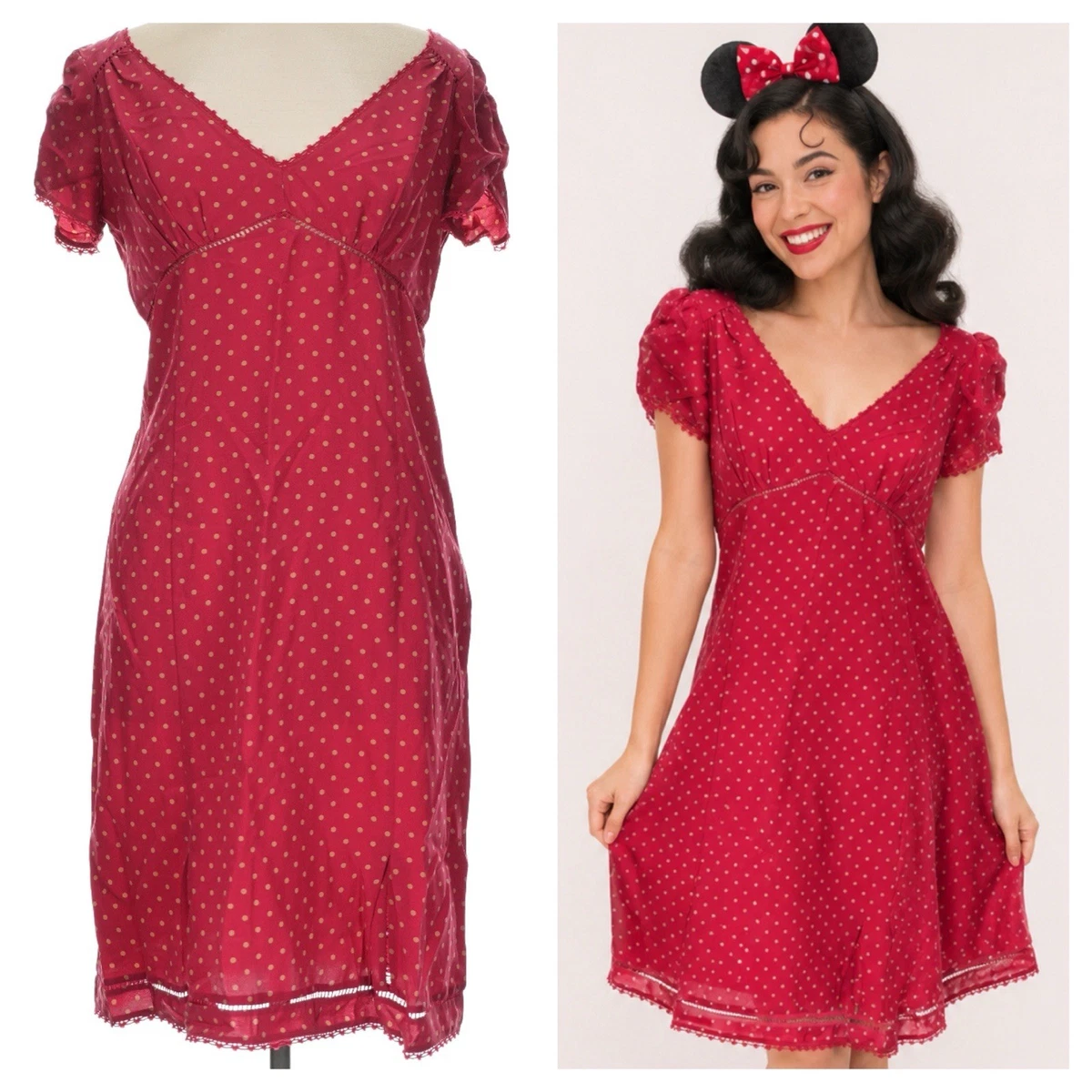 BETSEY JOHNSON ベッツィジョンソン 刺繍ワンピースドレス レッド Betsey Johnson Red Dresses for Women for sale - eBay