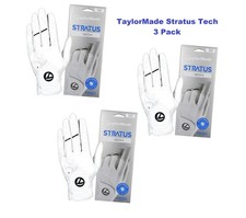 New TaylorMade STRATUS TECH Golf Glove Men's LH XL Extra Large 3 Pack