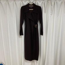 USED GUCCI DARK BROWN LONG DRESS GOOD