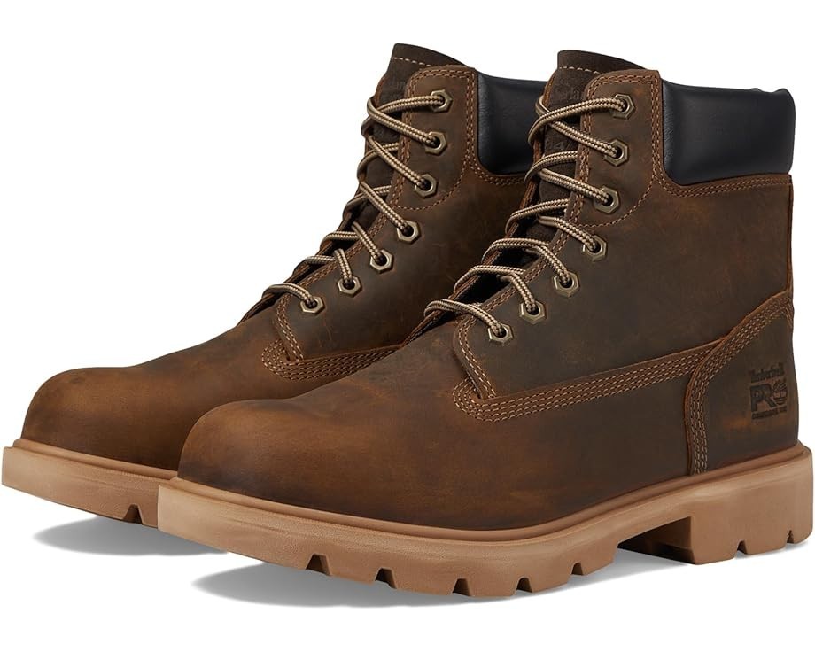 Authentic Men's Timberland PRO Sawhorse 6" Composite Safety Toe Boot Earth Bandi