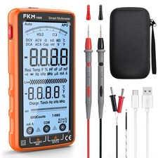 Digital Multimeter Tester Auto-Ranging TRMS 6000 Counts Smart Rechargeable Volt