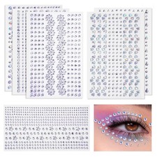 1965Pcs Face Gems for Women, Self-Adhesive Eye Jewels for Body and Hair Color-