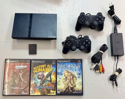 Sony PlayStation 2 Slim SCPH-70012 Console w/ 2 OEM Controllers 3 Games - Tested