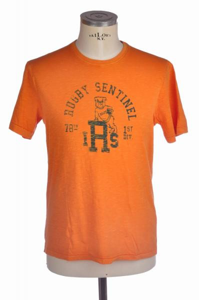 Футболка Mann в стиле итальянского регби manica corta оранжевого цвета 5241