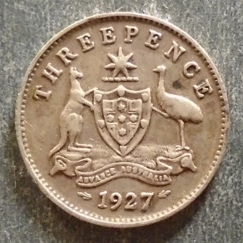1927 George V Threepence — photo from the most recent tracked eBay sale