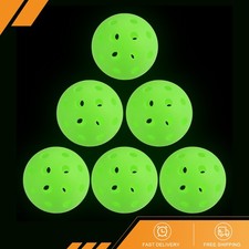 6Pack Outdoor Pickleball Balls Pickleball for Amateurs Luminous Green