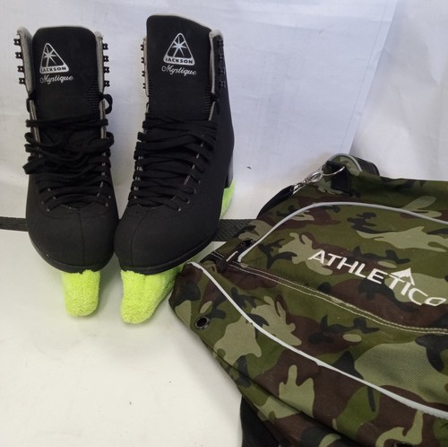 Jackson Mystique Figure Ice Skates Mens Size 9M Black for Ice Skating w/Bag