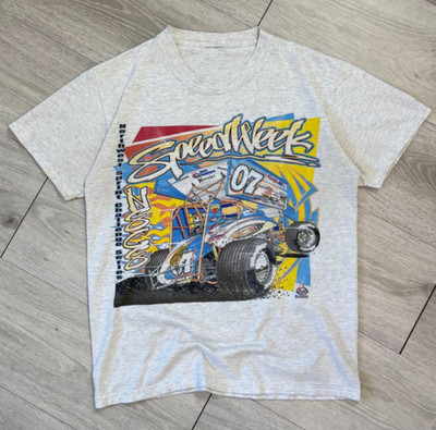 2007 Speed Week Sprint Car Racing T Shirt Vintage Racing Tee S-5XL