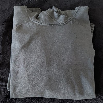 Smartwool Gray Fleece Pullover Hoodie M Hooded Kangaroo Pocket Drawstring
