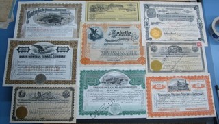 9 dif WESTERN MINING stock certificates NEVADA Colorado IDAHO California MONTANA