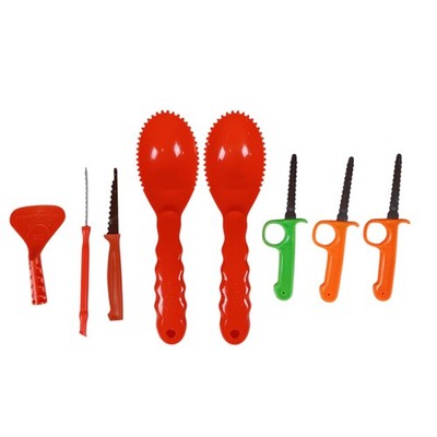 Pumpkin Carving Kit 7 Piece Set Scoops & Saws Halloween Jack O Lantern Tools