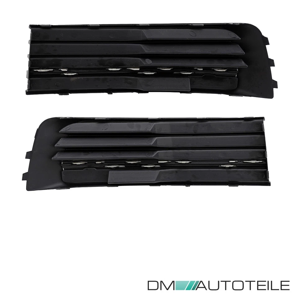 Set Grille Grill Insert Front Bumper Gloss Black For VW T6 2015-2019 - Image 4 of 4