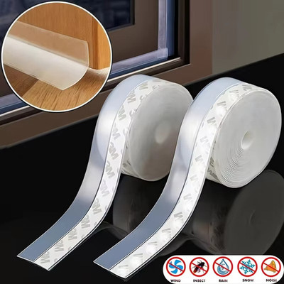 16FT Self-Adhesive Door Seal Strip Weather Stripping Bottom Sweep Stopper Rubber