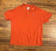Lacoste Men's Sz. 8 3XL Orange Short Sleeve Polo Shirt 