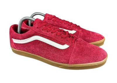 Vans Classic Red Suede Low Top Lace Up Skate Sneakers Shoes Mens 9.5 Womens 11
