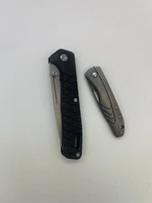 🔪 Lot Gerber Gear Zilch Folding Pocket Knife Plain Edge 1910123A And 1910717A