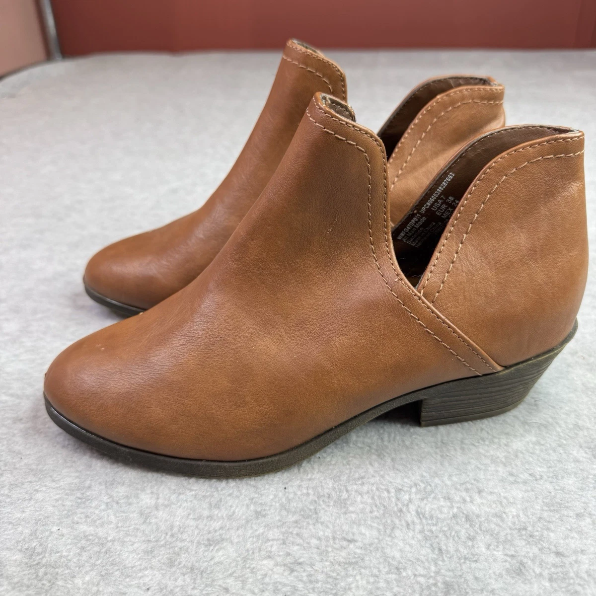 Bottines Cheville Faded Glory Pour Femme - Taille US 7.5 - Occasion En Excellent état - Talon Moyen - Noir