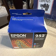 Epson 252 Ink Cartridge Combo Pack Black Cyan Magenta Yellow T252120-EXP 12/2026