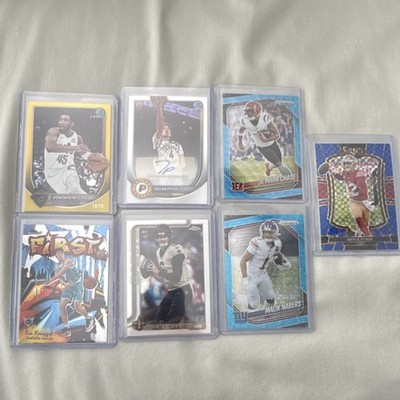 6 CARD NFL/NBA LOT. READ DESCRIPTION FOR ALL INFO    