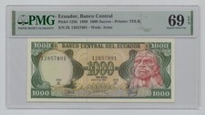 Ecuador, 1988, 1000 Sucres – PMG 69