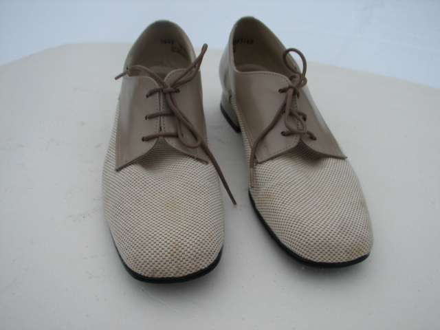 SAOLA *SCARPE OXFORD MAGDESIANS DONNA BEIGE PELLE E TESSUTO MESH TAGLIA 8 5 SS