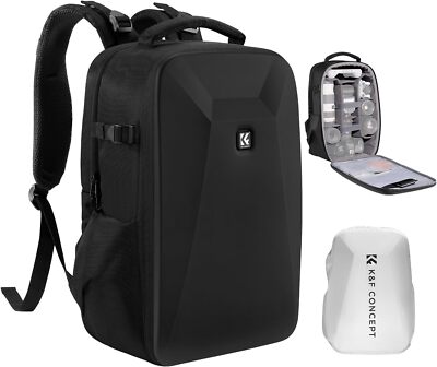K&F CONCEPT Camera Backpack Waterproof Hard Shell Shockproof for DSLR/Mirrorless