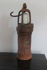 Lampe de mineur  type  " Arras "  numérotée  vendue en l'état 30.5 cm