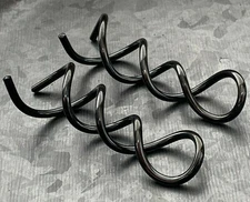 PAIR Black Steel Swirl Twist Tapers Ear Plug Earring Gauge Guage Body Jewelry