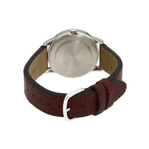 Timex T20041 Herren Lederarmband Analog Armbanduhr │ Weiß Dial │ Wr 30 M, │ 35mm - Bild 3 von 5