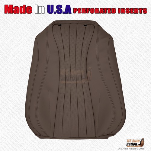 2017 2018 Mercedes Benz E300 Driver Bottom & Top Perforated Seat Cover Nut Brown - Picture 4 of 5
