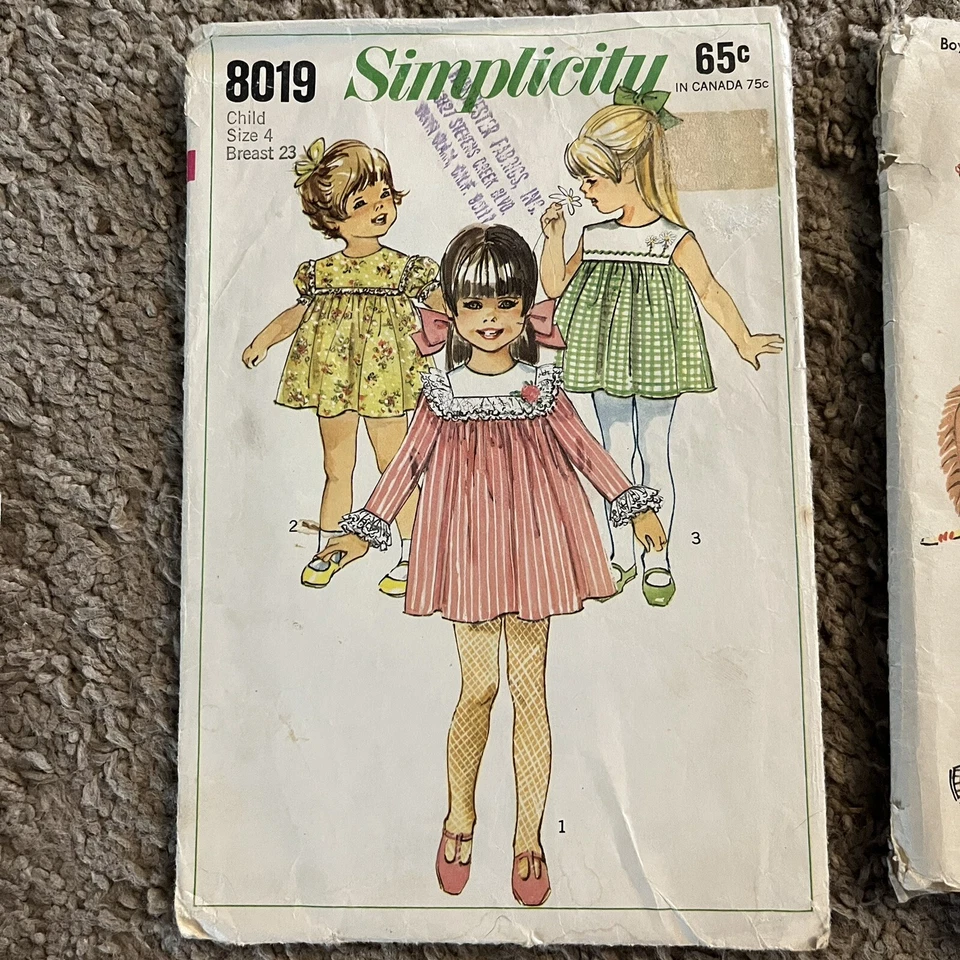 Lot of Vintage Simplicity/Mcalls Kids Children’s Clothing Patterns various sizes - Image 3 of 4