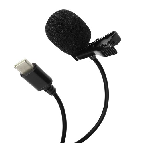 Krawattenmikrofon mit USB-C Anschluss, mit Windschutz Länge 1.5m, Puluz