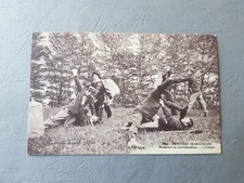 Old postcard / postcard FRENCH SWISS BORDER Customs and Smugglers (25)