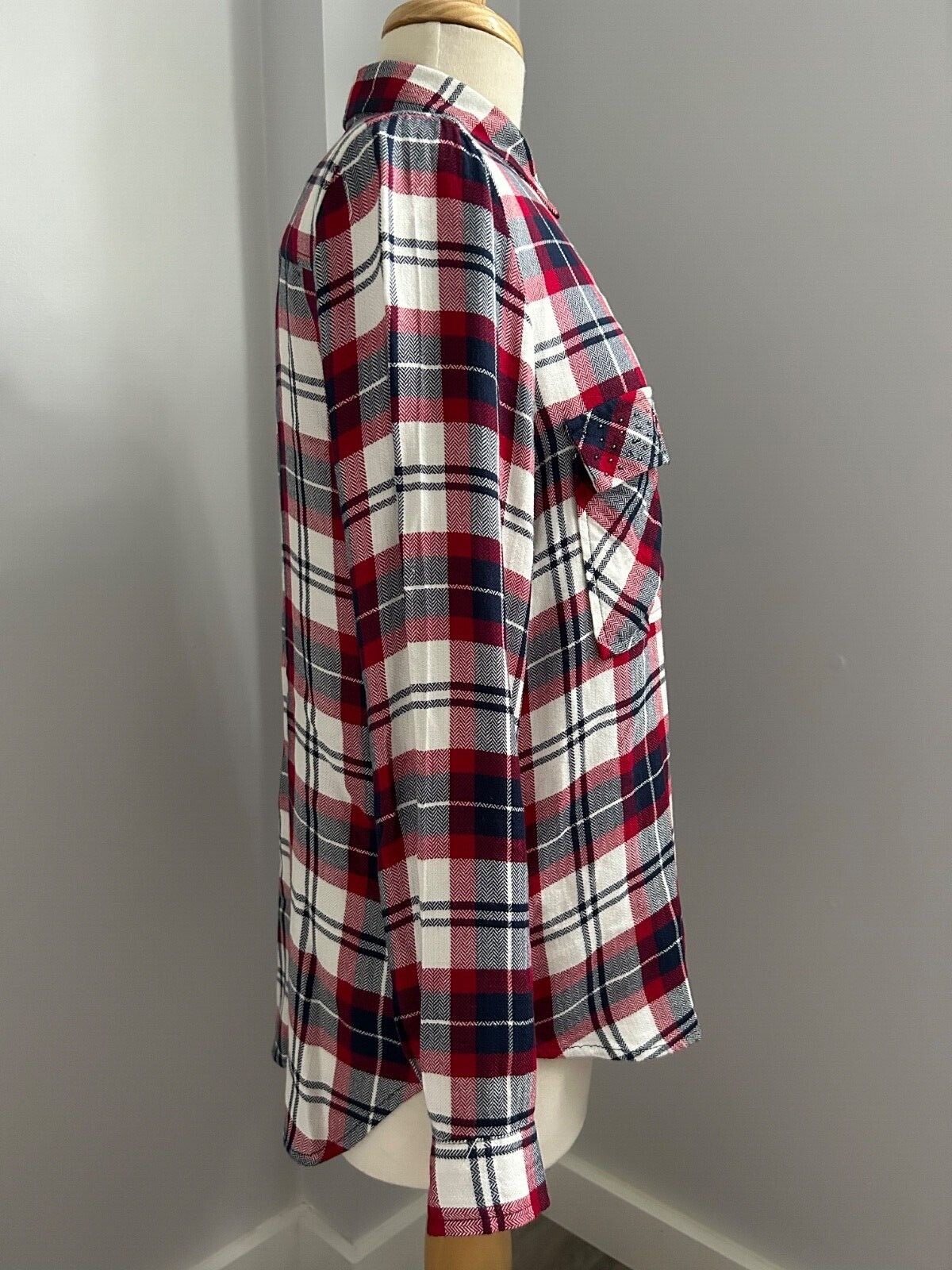 Women's plaid Zara Basic Collection button-up lon… - image 4