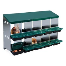 10 Compartments Chicken Nesting Box Chicken Nesting Boxes for Laying Eggs Metal